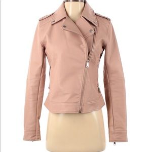 Loft Pink Faux Leather Jacket